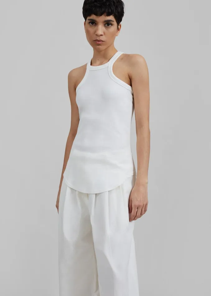 Omi Halter Tank Top 8211 White Women The Frankie Shop Clothing