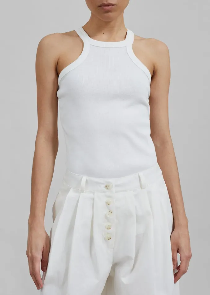 Omi Halter Tank Top 8211 White Women The Frankie Shop Clothing