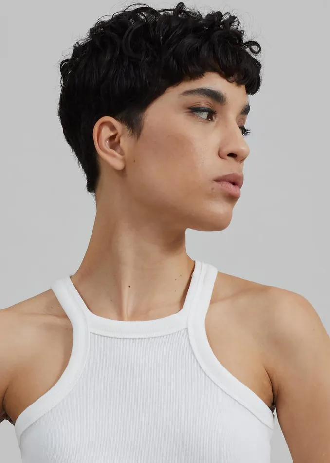 Omi Halter Tank Top 8211 White Women The Frankie Shop Clothing