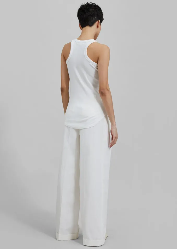 Omi Halter Tank Top 8211 White Women The Frankie Shop Clothing