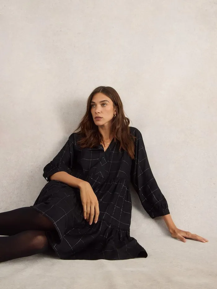 Orla Check Dress Black Multi Women White Stuff Dresses