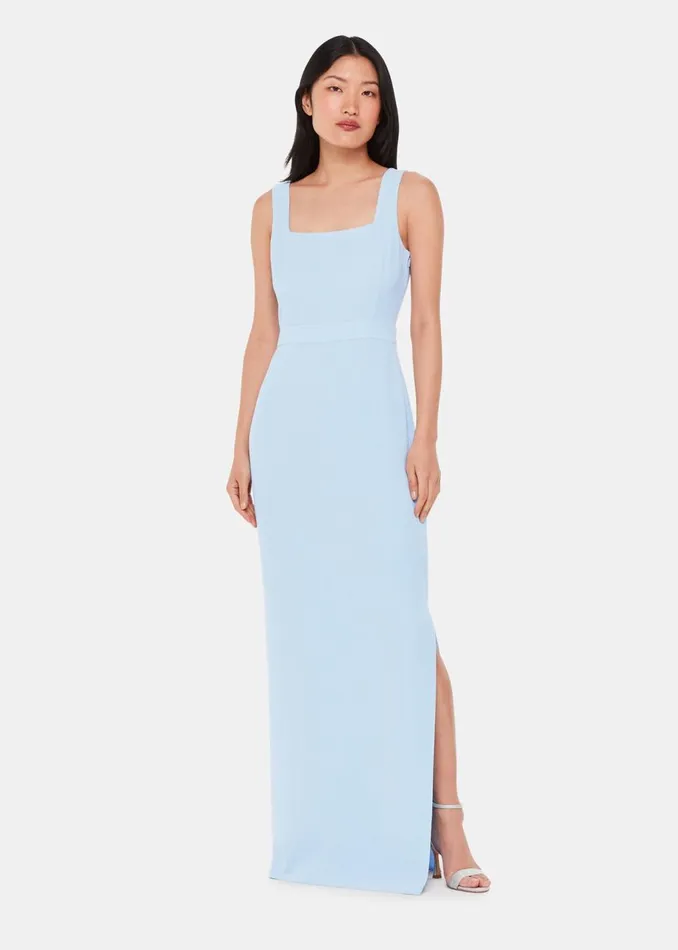 Pale Blue Mila Square Neck Maxi Dress Women Whistles Dresses