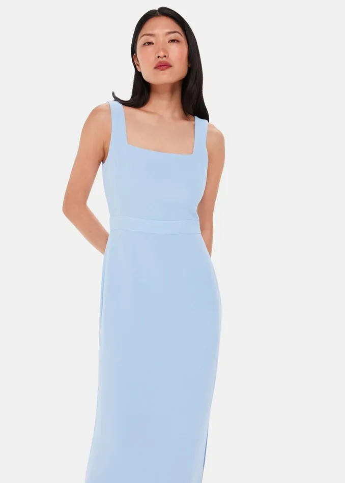 Pale Blue Mila Square Neck Maxi Dress Women Whistles Dresses