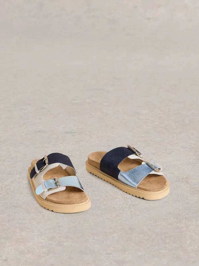 Patty Footbed Sandal Blue Multi Women White Stuff Sandals