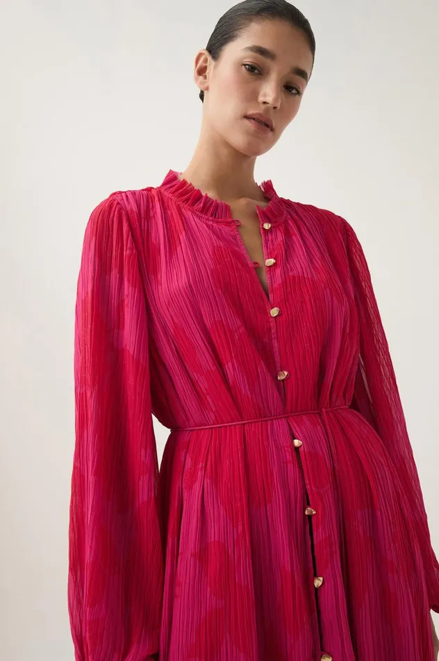 Pelmet Midi Dress Florescent Rose Women Aje Dresses Pelmet Midi Dress Florescent Rose Women Aje Dresses