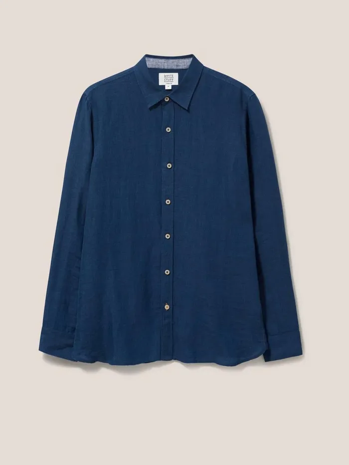 Pembroke LS Linen Shirt Dark Navy Men White Stuff Shirts Pembroke LS Linen Shirt Dark Navy Men White Stuff Shirts