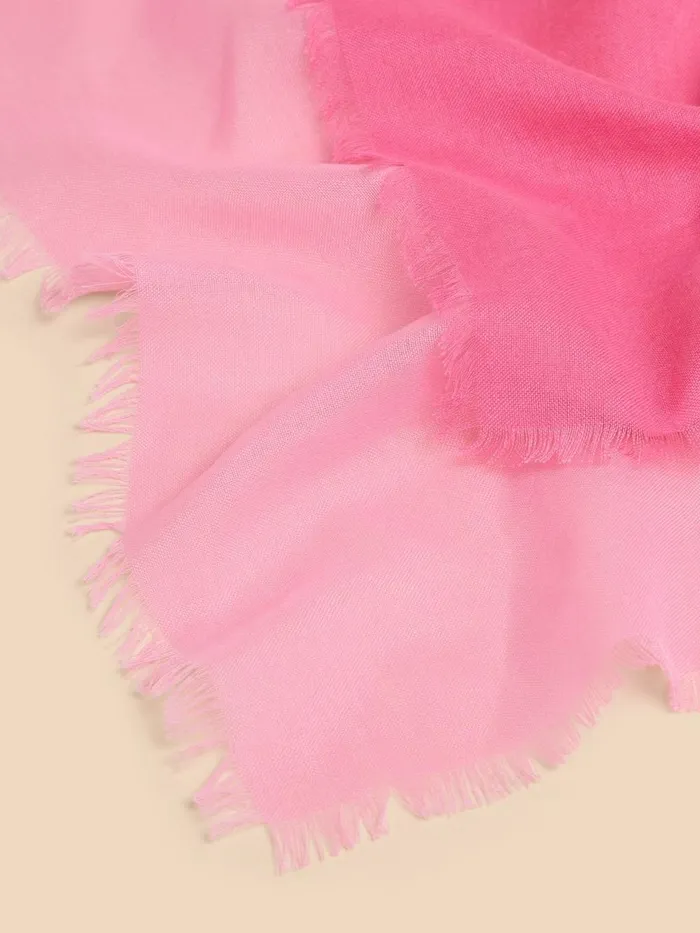 Penny Oversized Plain Scarf Bright Pink Women White Stuff Scarves