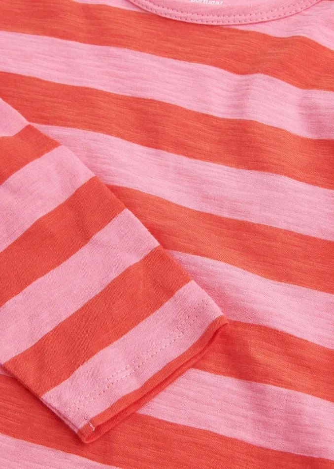 Pink Stripe Long Sleeve Tee Kids Whistles Tops