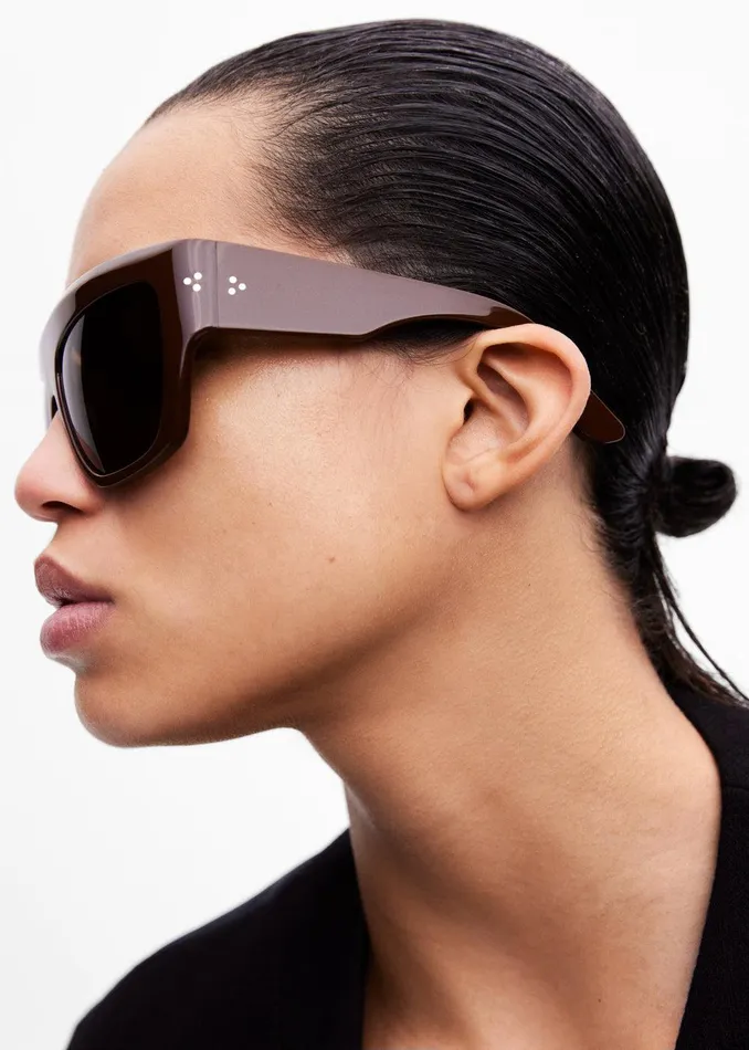 Port Tanger Hal Sunglasses 8211 Alkakaw AcetateTobacco Lens WomenMen The Frankie Shop Accessories