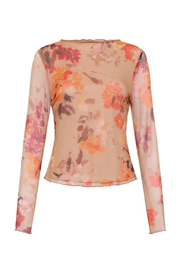 Portal Mesh Skivvy Meadow Blooms Women Aje Tops Portal Mesh Skivvy Meadow Blooms Women Aje Tops