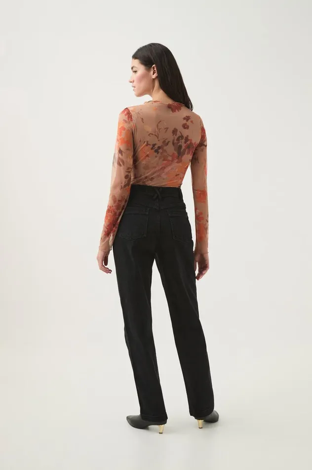 Portal Mesh Skivvy Meadow Blooms Women Aje Tops Portal Mesh Skivvy Meadow Blooms Women Aje Tops