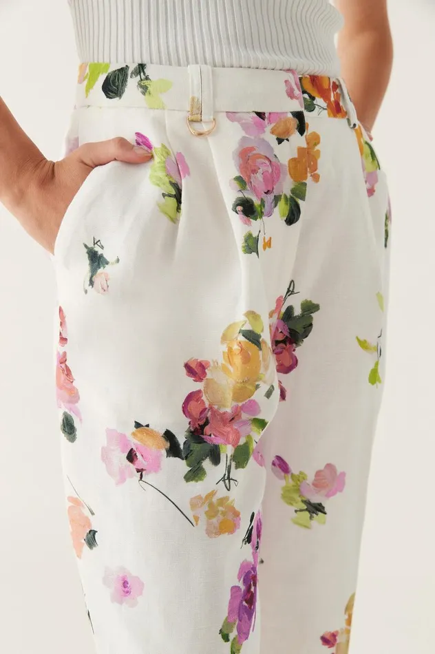 Portray Relaxed Pant Scattered Floral Women Aje Pants Portray Relaxed Pant Scattered Floral Women Aje Pants