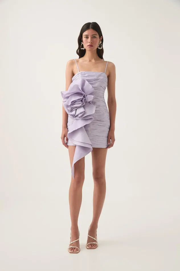 Potion Spiral Mini Dress Lilac Women Aje Dresses