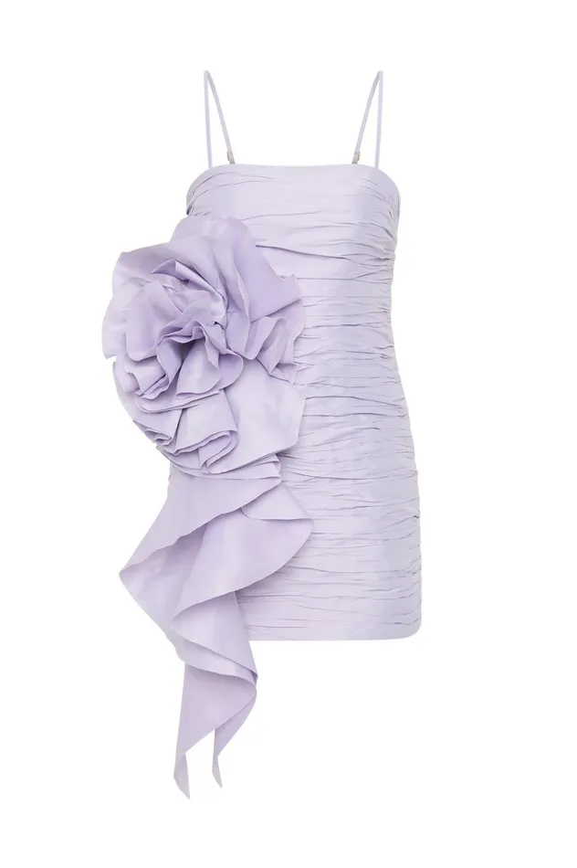 Potion Spiral Mini Dress Lilac Women Aje Dresses Potion Spiral Mini Dress Lilac Women Aje Dresses