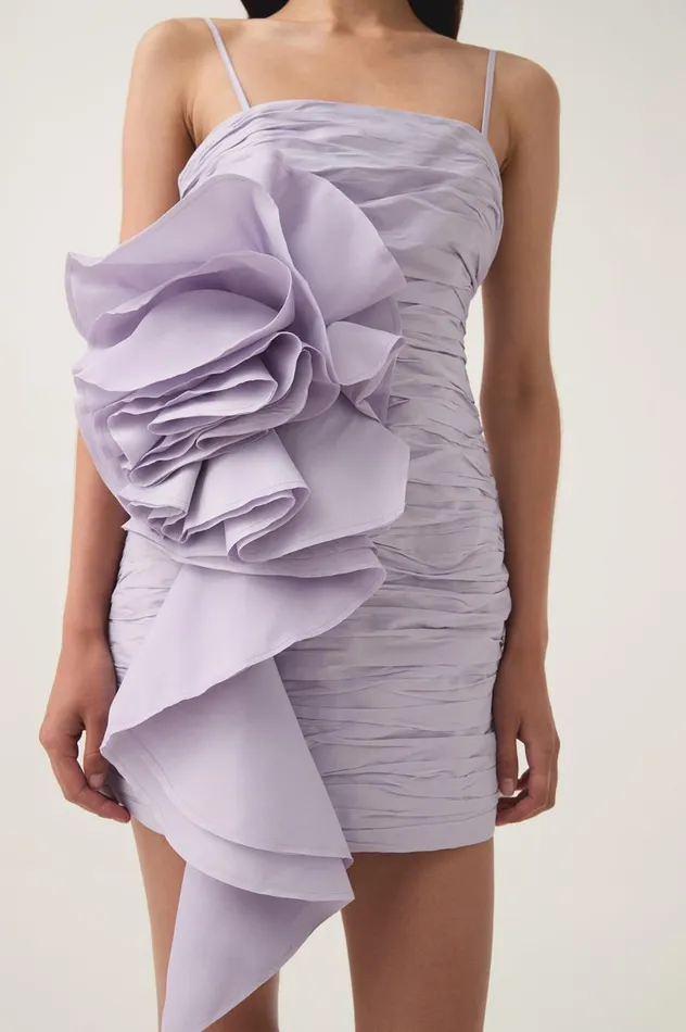 Potion Spiral Mini Dress Lilac Women Aje Dresses Potion Spiral Mini Dress Lilac Women Aje Dresses