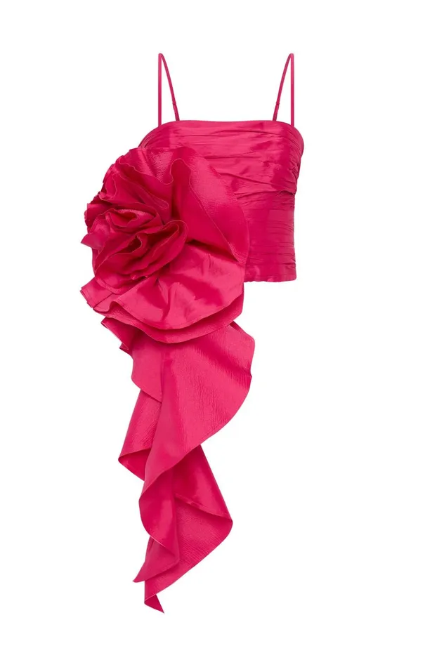 Potion Spiral Top Rich Magenta Women Aje Tops Potion Spiral Top Rich Magenta Women Aje Tops