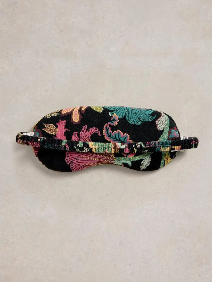 Printed Eye Mask Black Print Women White Stuff Nightwear