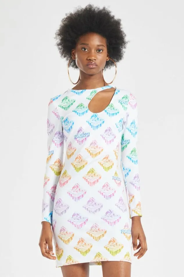 Rainbow Glacier Mini Dress Multi Multi Women Fiorucci