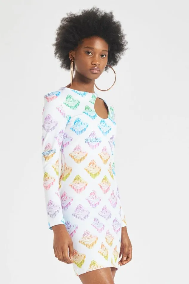 Rainbow Glacier Mini Dress Multi Multi Women Fiorucci Rainbow Glacier Mini Dress Multi Multi Women Fiorucci