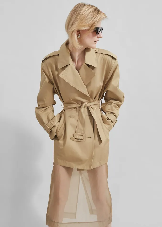 Raleigh Trench Coat 8211 Beige Women The Frankie Shop Clothing