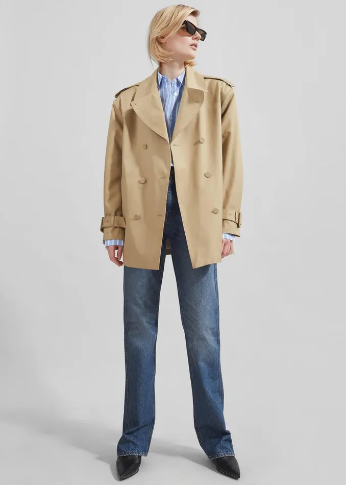 Raleigh Trench Coat 8211 Beige Women The Frankie Shop Clothing