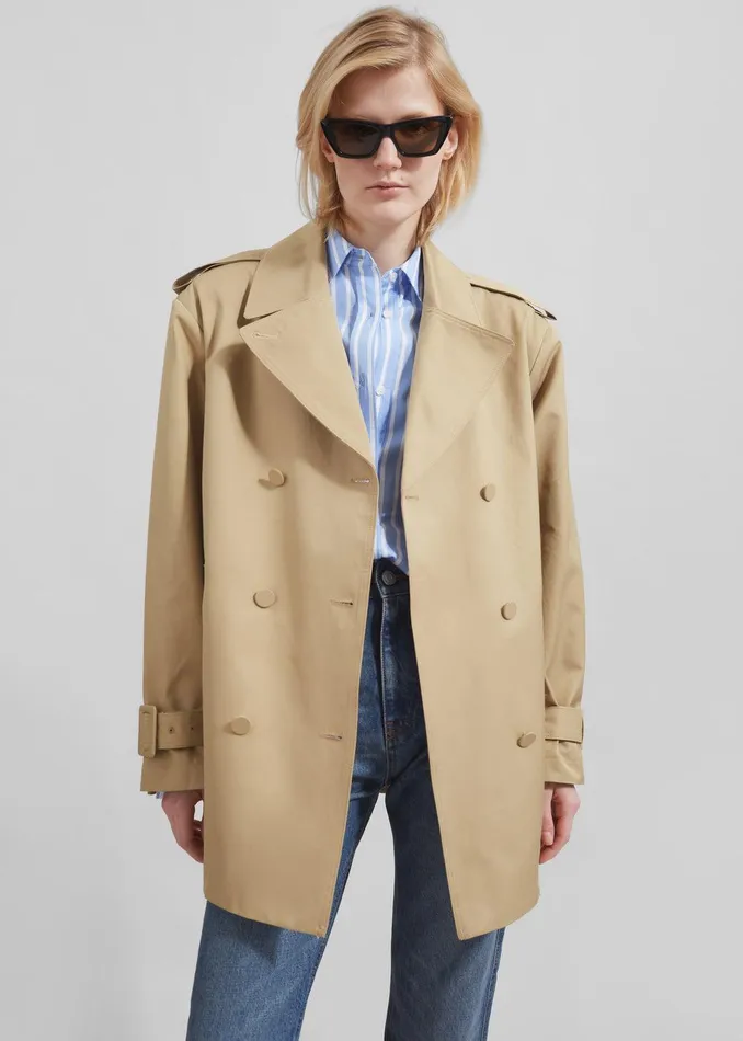 Raleigh Trench Coat 8211 Beige Women The Frankie Shop Clothing