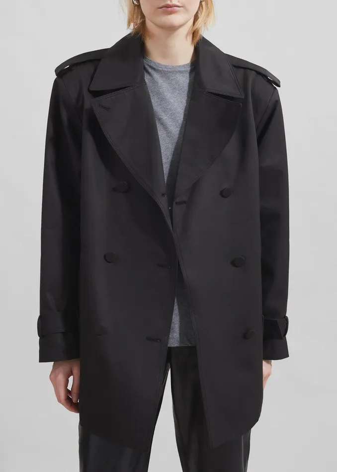 Raleigh Trench Coat 8211 Black Women The Frankie Shop Clothing