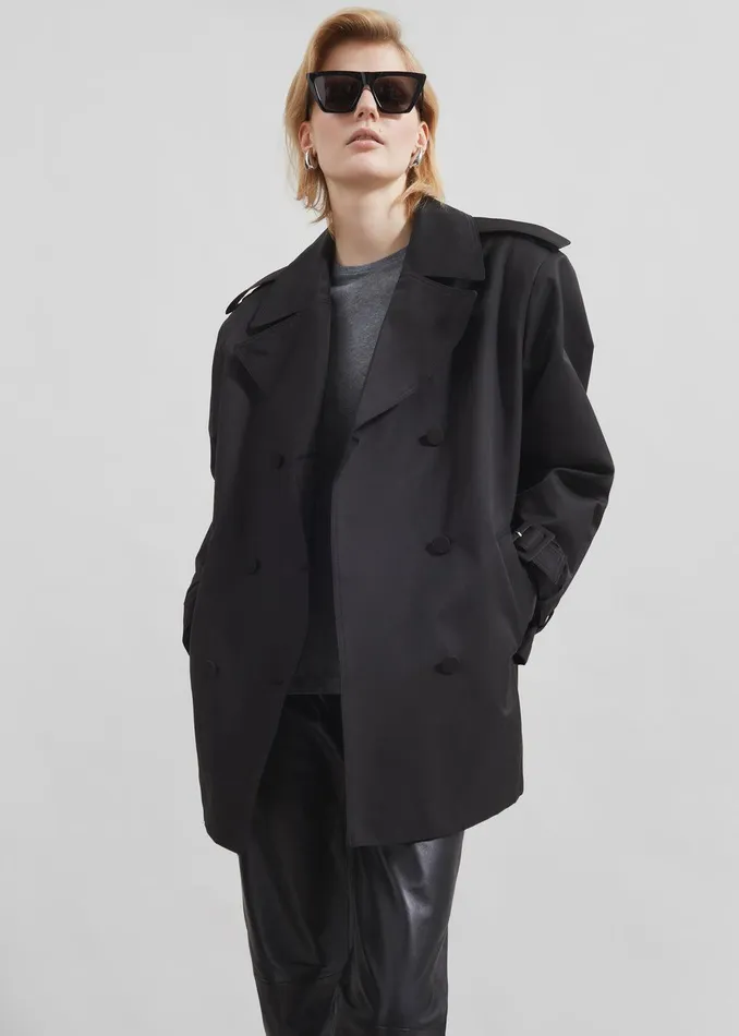 Raleigh Trench Coat 8211 Black Women The Frankie Shop Clothing