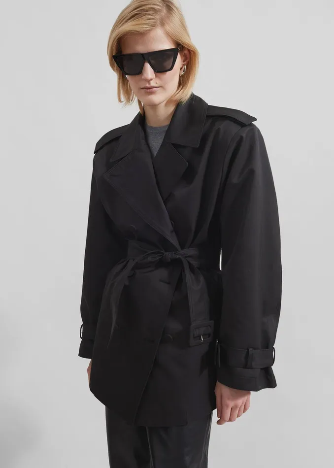Raleigh Trench Coat 8211 Black Women The Frankie Shop Clothing