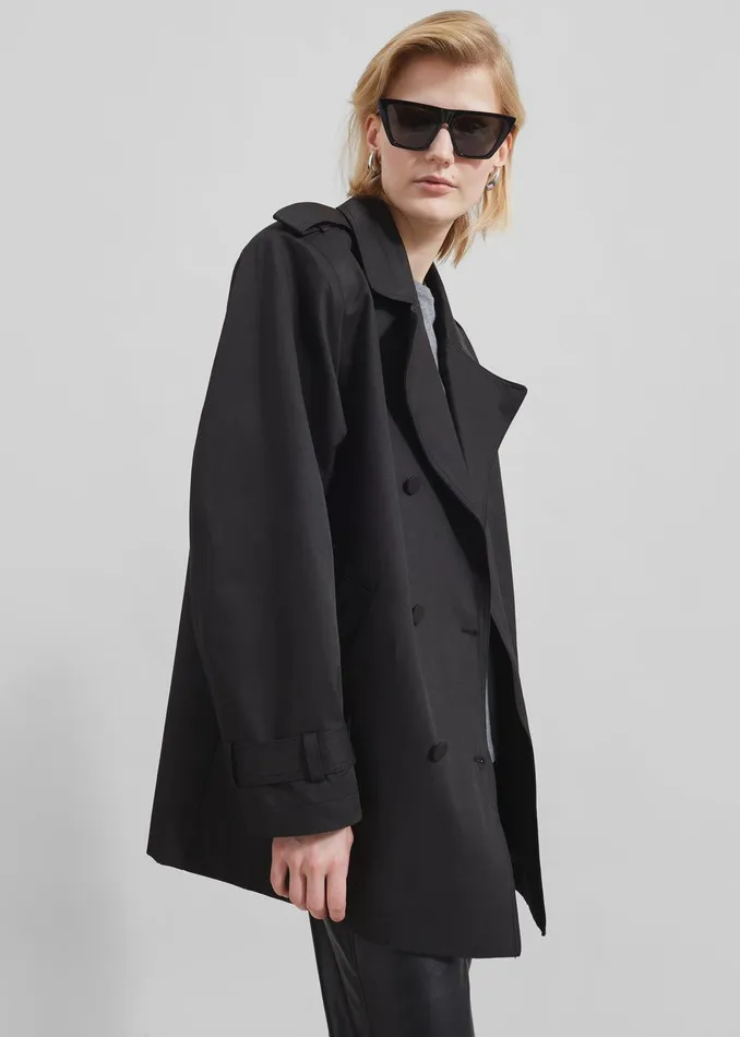 Raleigh Trench Coat 8211 Black Women The Frankie Shop Clothing