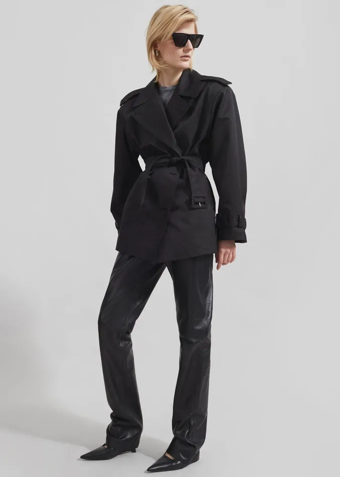 Raleigh Trench Coat 8211 Black Women The Frankie Shop Clothing