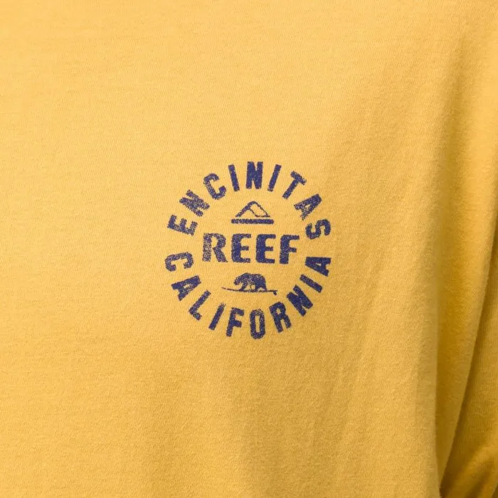 Rancho Short Sleeve TShirt Ochre Navy Men Reef TShirts