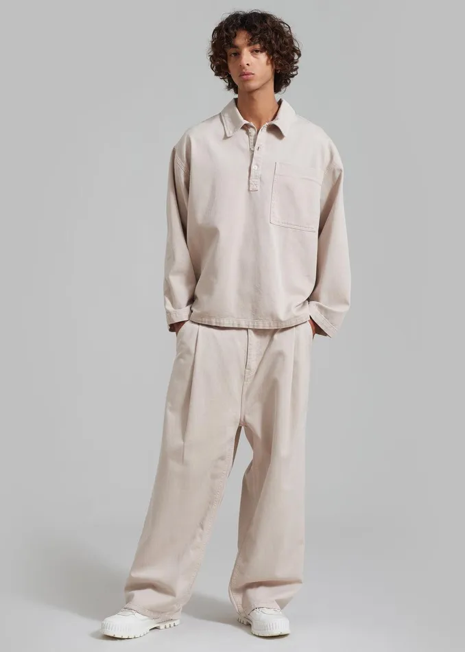 Ray Popover Denim Shirt 8211 Natural Men The Frankie Shop Clothing