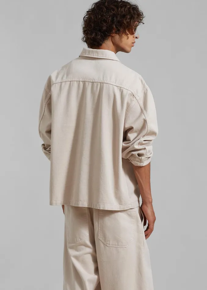 Ray Popover Denim Shirt 8211 Natural Men The Frankie Shop Clothing