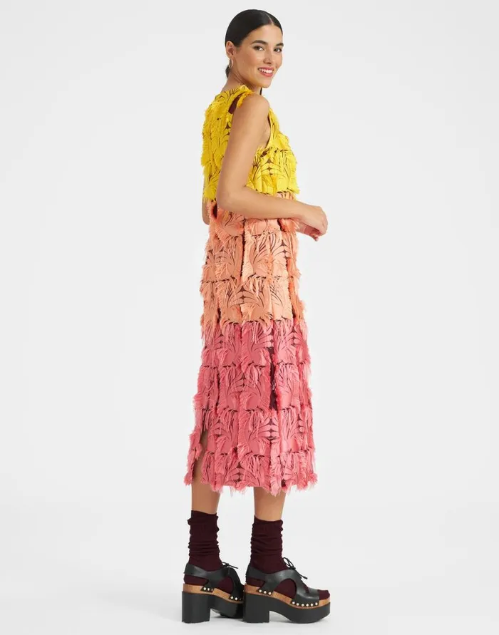 Ready To Wear Dresses La Double J Column Dress Jacquard Multicolor In Jacquard