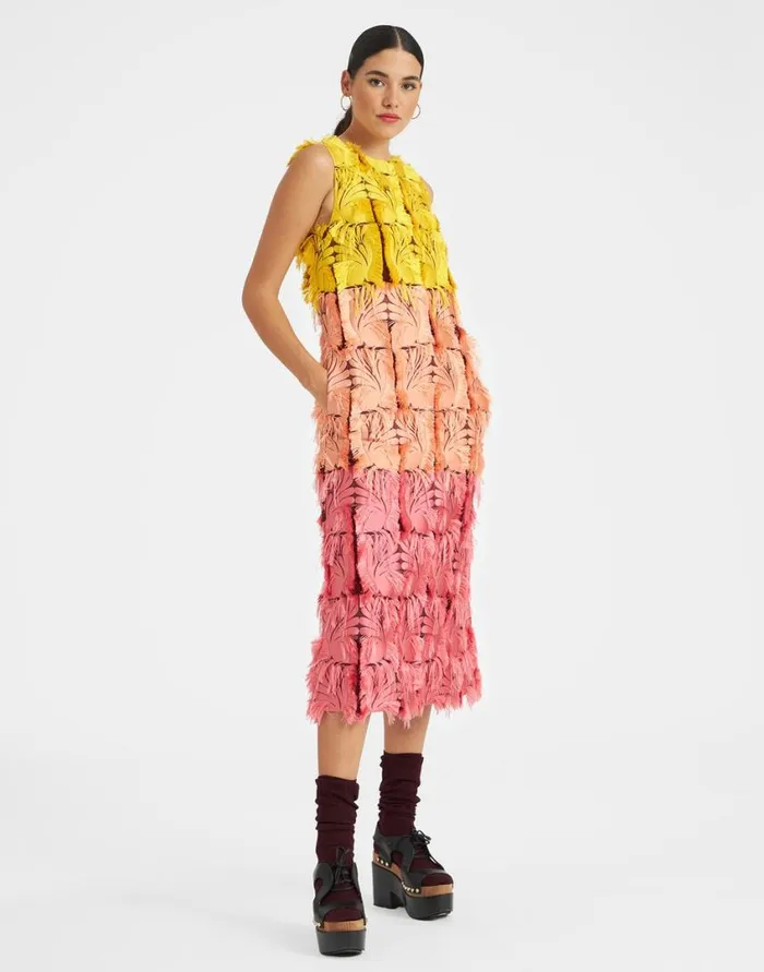 Ready To Wear Dresses La Double J Column Dress Jacquard Multicolor In Jacquard Ready To Wear Dresses La Double J Column Dress Jacquard Multicolor In Jacquard
