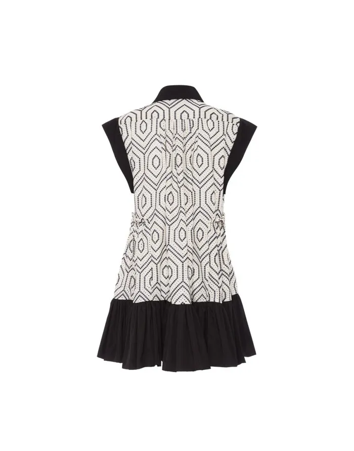 Ready To Wear Dresses La Double J Jackie Mini Dress Solid Ivory In Cotton Sangallo Ready To Wear Dresses La Double J Jackie Mini Dress Solid Ivory In Cotton Sangallo
