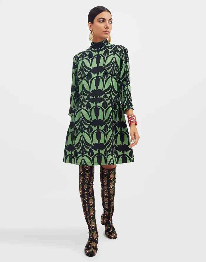 Ready To Wear Dresses La Double J Juliet Dress Papyrus Green In Sabl Satin