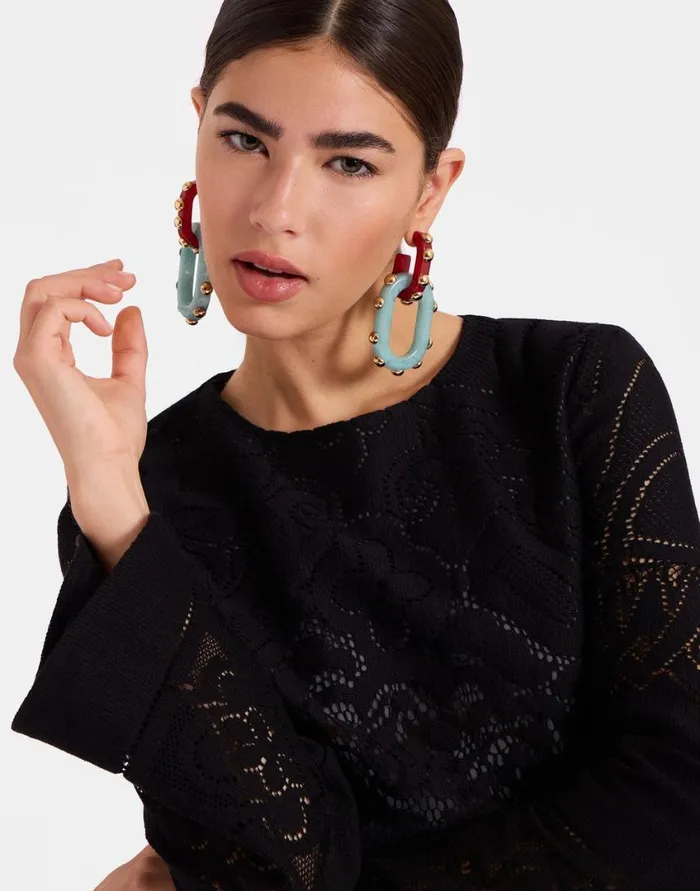 Ready To Wear Dresses La Double J Lacey Mini Supreme Swing Dress Solid Black In Embroidered Cotton Ready To Wear Dresses La Double J Lacey Mini Supreme Swing Dress Solid Black In Embroidered Cotton