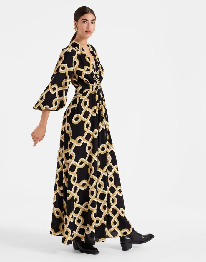 Ready To Wear Dresses La Double J Long Camerino Dress Tackle Black In Crepe De Chine Silk Ready To Wear Dresses La Double J Long Camerino Dress Tackle Black In Crepe De Chine Silk
