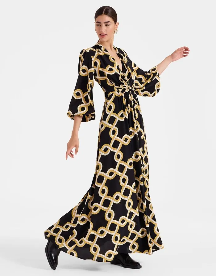 Ready To Wear Dresses La Double J Long Camerino Dress Tackle Black In Crepe De Chine Silk Ready To Wear Dresses La Double J Long Camerino Dress Tackle Black In Crepe De Chine Silk