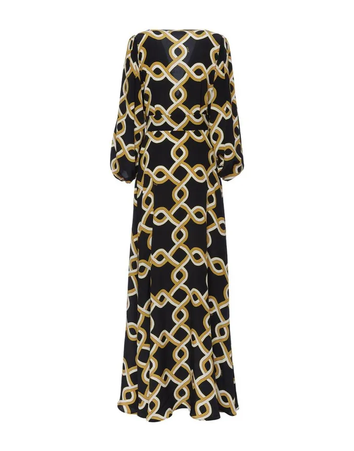 Ready To Wear Dresses La Double J Long Camerino Dress Tackle Black In Crepe De Chine Silk Ready To Wear Dresses La Double J Long Camerino Dress Tackle Black In Crepe De Chine Silk