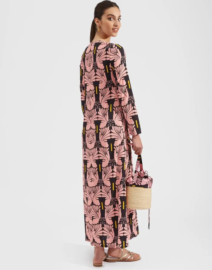 Ready To Wear Dresses La Double J Long Sleeve Swing Dress Ali Rosa In Sable Ready To Wear Dresses La Double J Long Sleeve Swing Dress Ali Rosa In Sable