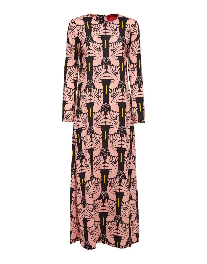 Ready To Wear Dresses La Double J Long Sleeve Swing Dress Ali Rosa In Sable Ready To Wear Dresses La Double J Long Sleeve Swing Dress Ali Rosa In Sable