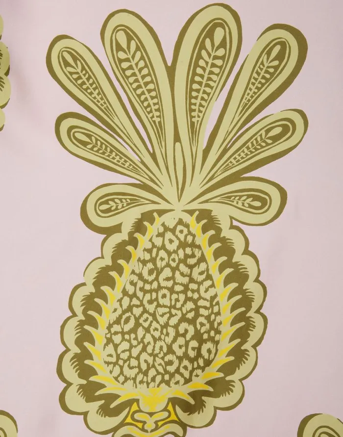 Ready To Wear Dresses La Double J Magnifico Dress Big Pineapple Pink In Twill Silk Ready To Wear Dresses La Double J Magnifico Dress Big Pineapple Pink In Twill Silk