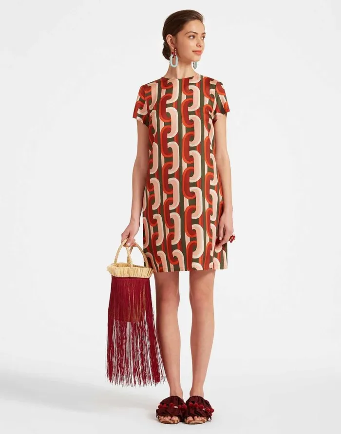 Ready To Wear Dresses La Double J Mini Swing Dress Prometheus Pale Pink In Silk Twill