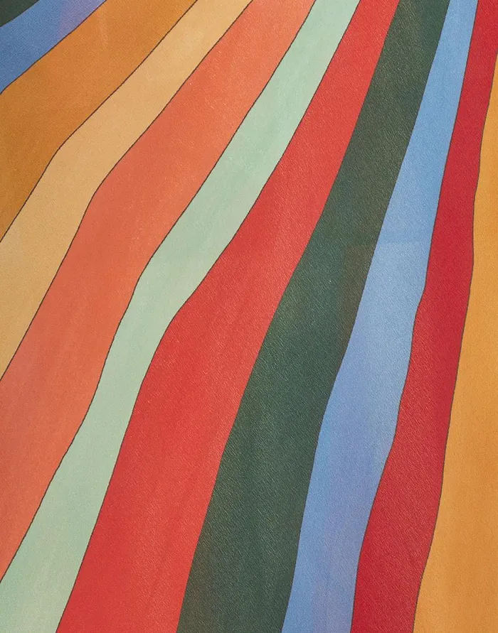 Ready To Wear Dresses La Double J SlipAround Dress Place Rainbow In Crepe De Chine Ready To Wear Dresses La Double J SlipAround Dress Place Rainbow In Crepe De Chine