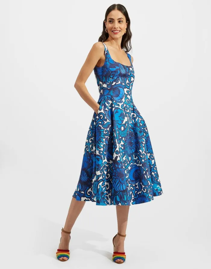 Ready To Wear Dresses La Double J Sophia Dress Anemone In Heavy Cotton Stretch