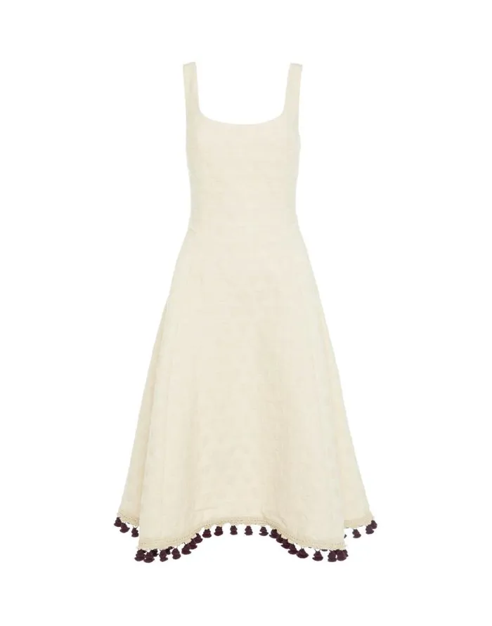 Ready To Wear Dresses La Double J Sophia Dress Embroidered Creamy In Jacquard Ready To Wear Dresses La Double J Sophia Dress Embroidered Creamy In Jacquard
