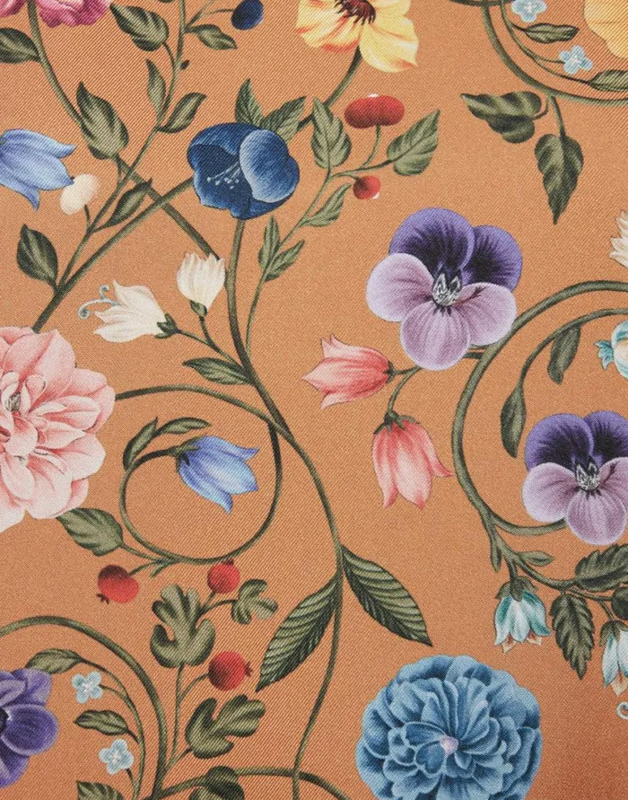 Ready To Wear Dresses La Double J Swing Dress Botticelli Rust In Silk Twill With Feathers Ready To Wear Dresses La Double J Swing Dress Botticelli Rust In Silk Twill With Feathers